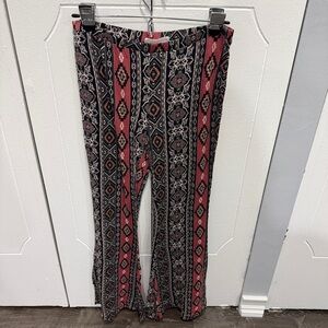 Full Tilt Red and Black "Hippie" Flare Pants